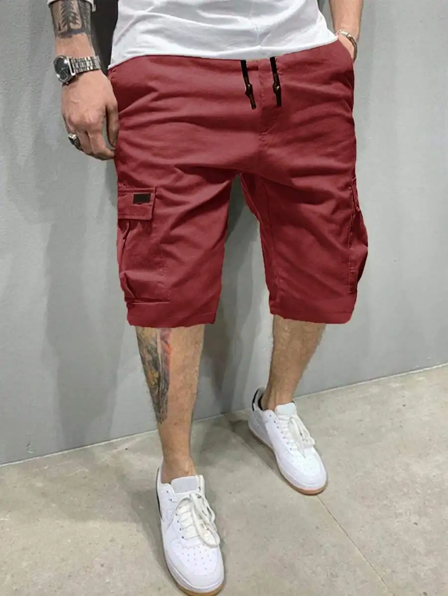 Mens Burgundy Cargo Shorts With Drawstring Waist, Multiple Utility Pockets, Casual Summer Outdoor Beach Wear
Mens Burgundy Cargo Shorts With Drawstring Waist, Multiple Utility Pockets, Casual Summer Outdoor Beach Wear