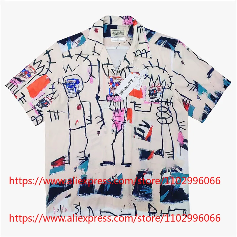 2026SS WACKO MARIA Art Graffiti Print Men's Short Sleeve Button Up Shirt Loose Casual High Quality Top
2026SS WACKO MARIA Art Graffiti Print Men's Short Sleeve Button Up Shirt Loose Casual High Quality Top
