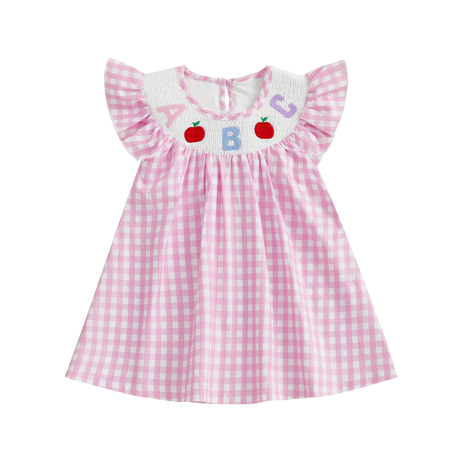 Toddler Girls Back to School Dress Summer Letter Apple Embroidery Plaid Print Fly Sleeve Dress for Cute Clothes
Toddler Girls Back to School Dress Summer Letter Apple Embroidery Plaid Print Fly Sleeve Dress for Cute Clothes