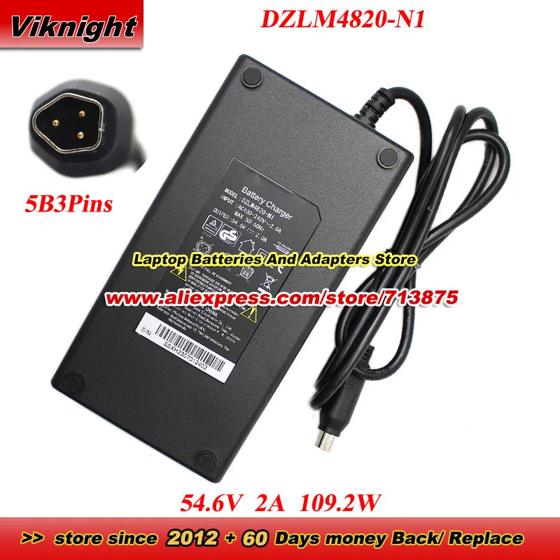 DZLM4820-N1 AC Adapter For PHYLION 54.6V 2A 109.2W 3Pins Power Supply
DZLM4820-N1 AC Adapter For PHYLION 54.6V 2A 109.2W 3Pins Power Supply