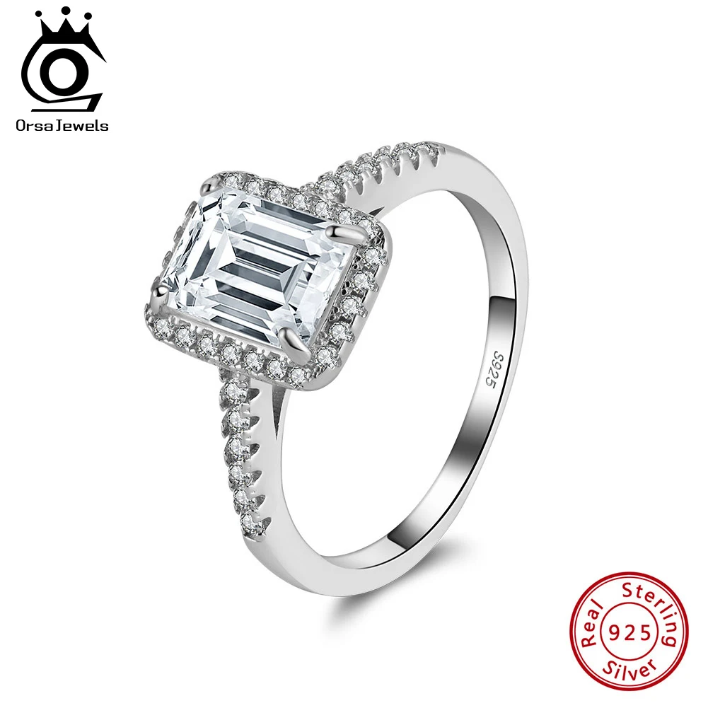 ORSA JEWELS Shiny 925 Sterling Silver 8A Premium Cubic Zirconia Rings Wedding Engagement Finger Rings for Women Jewelry LZR19
ORSA JEWELS Shiny 925 Sterling Silver 8A Premium Cubic Zirconia Rings Wedding Engagement Finger Rings for Women Jewelry LZR19