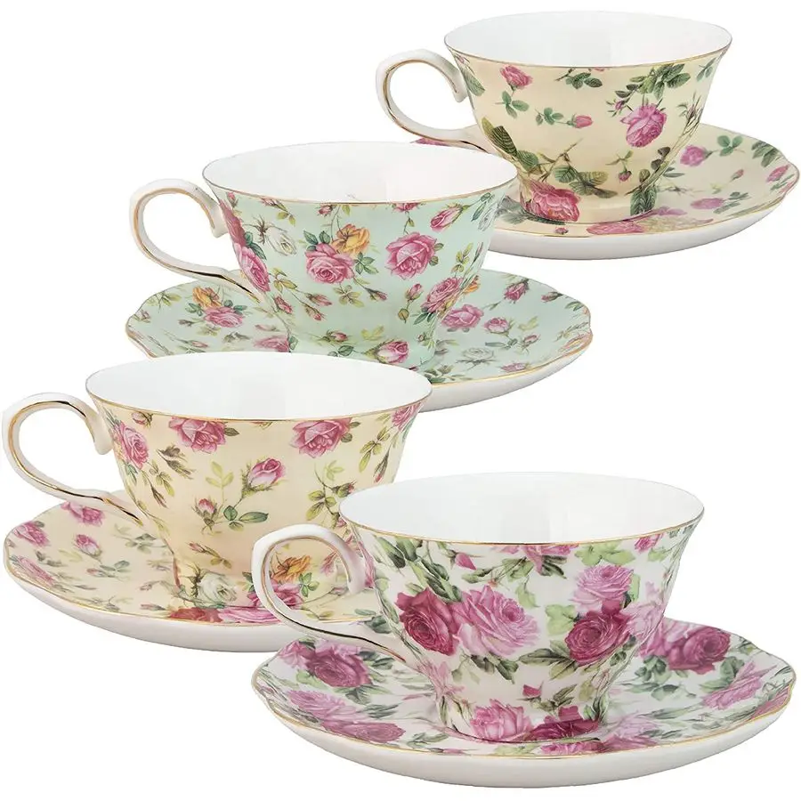 Rose Chintz 8Ounce Porcelain Tea Cup and Saucer, набор из 4 шт.
Rose Chintz 8Ounce Porcelain Tea Cup and Saucer, набор из 4 шт.