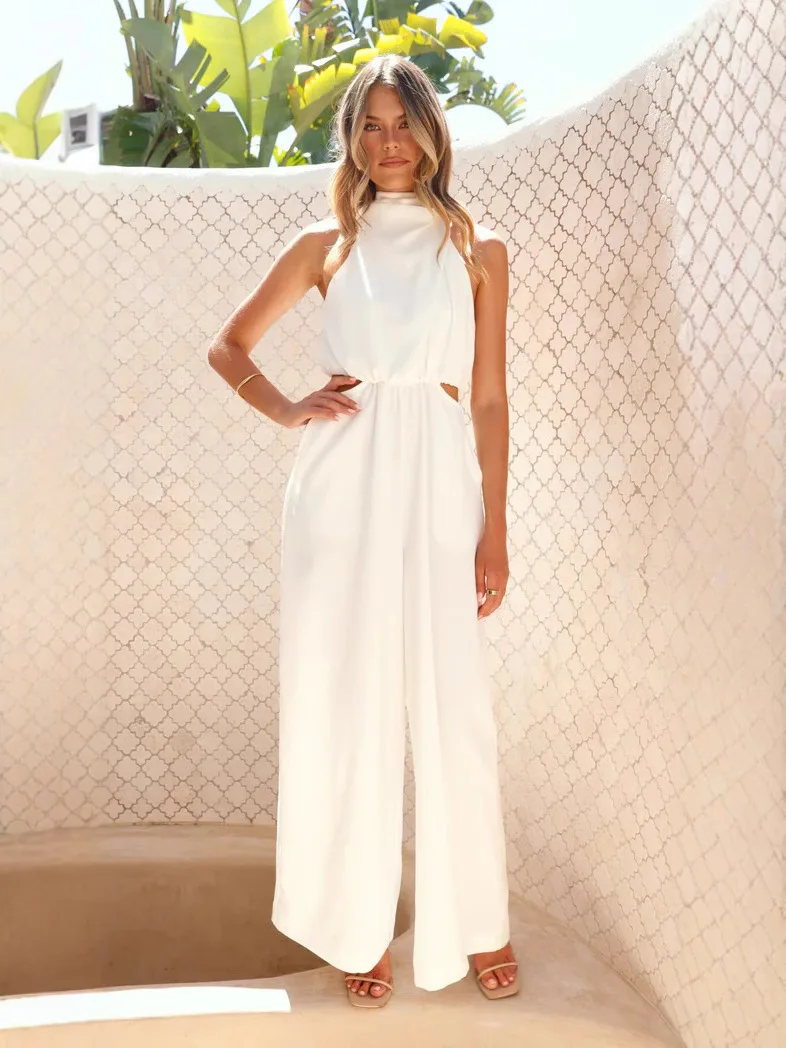 Модный цветной комбинезон с поясом на шее, с завышенной талией, широкими штанинами, длинными брюками, из полиэстера, весенний женский костюм
Модный цветной комбинезон с поясом на шее, с завышенной талией, широкими штанинами, длинными брюками, из полиэстера, весенний женский костюм