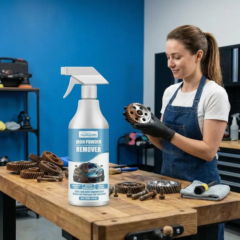 Car Paint&Wheel Iron Powder Remover Rust Dust Remover Spray Prevent Rusting Restore Clean Smooth Surface Cleaning Agent