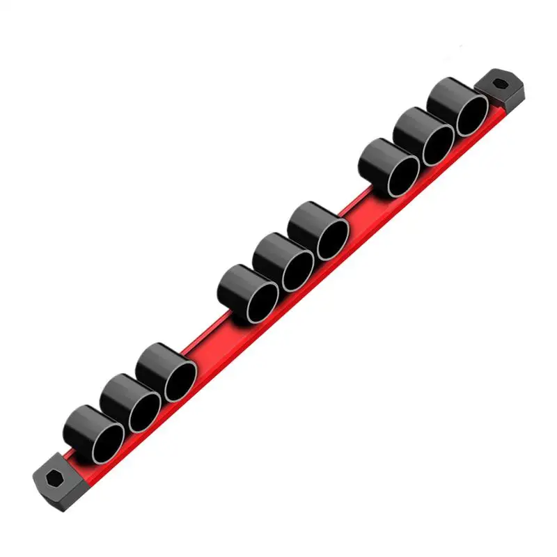 Screwdriver Holder Magnetic Wrench Storage Magnet 9-Hole Rail Organizer Rack For Pliers Shears Workbench Garage Hand Tool
Screwdriver Holder Magnetic Wrench Storage Magnet 9-Hole Rail Organizer Rack For Pliers Shears Workbench Garage Hand Tool