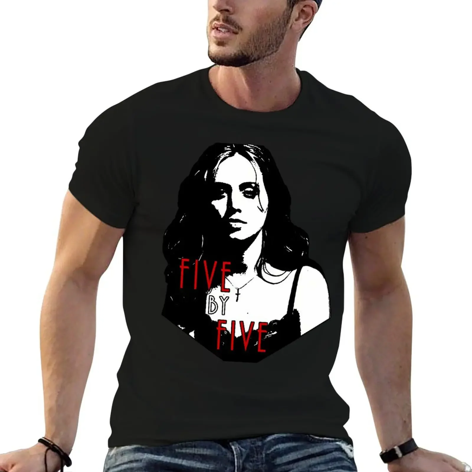 FAITH LEHANE: five by five T-Shirt plus size tops cotton graphic tees for a boy men clothes
FAITH LEHANE: five by five T-Shirt plus size tops cotton graphic tees for a boy men clothes