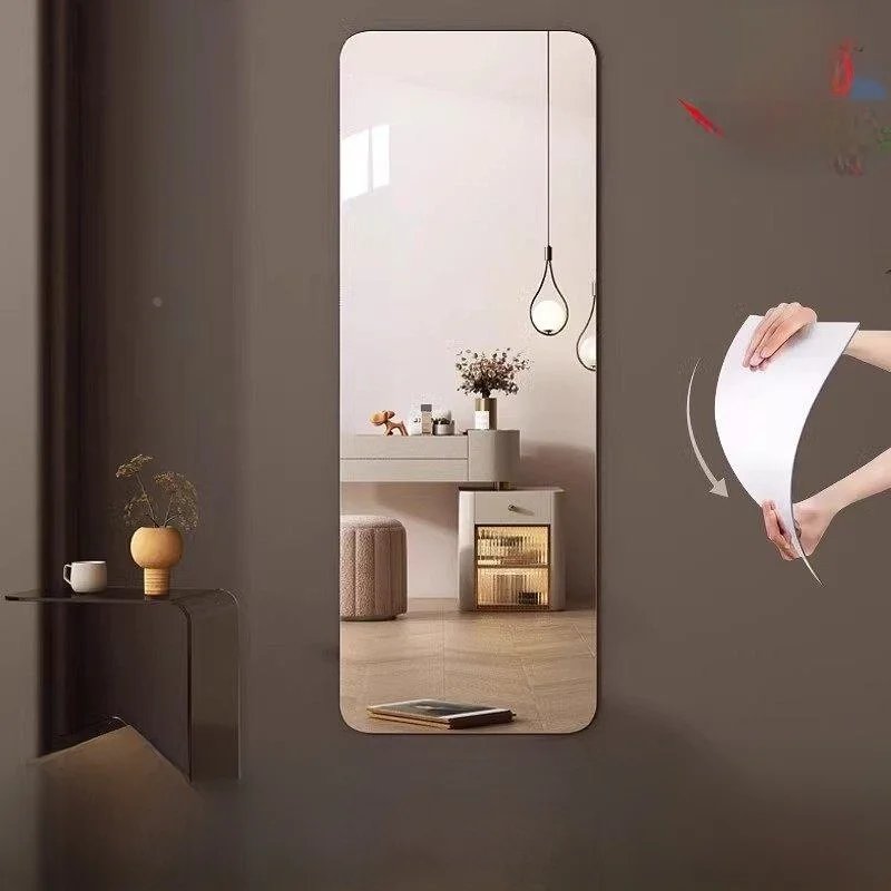 High Definition Self Adhesive Dressing Mirror 40x90cm round Corner Wall Mounted Full Body Try on Simple Style Makeup Mirror
High Definition Self Adhesive Dressing Mirror 40x90cm round Corner Wall Mounted Full Body Try on Simple Style Makeup Mirror