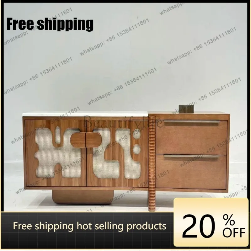 LD medieval modern household solid wood TV cabinet rattan door panel drawer locker
LD medieval modern household solid wood TV cabinet rattan door panel drawer locker