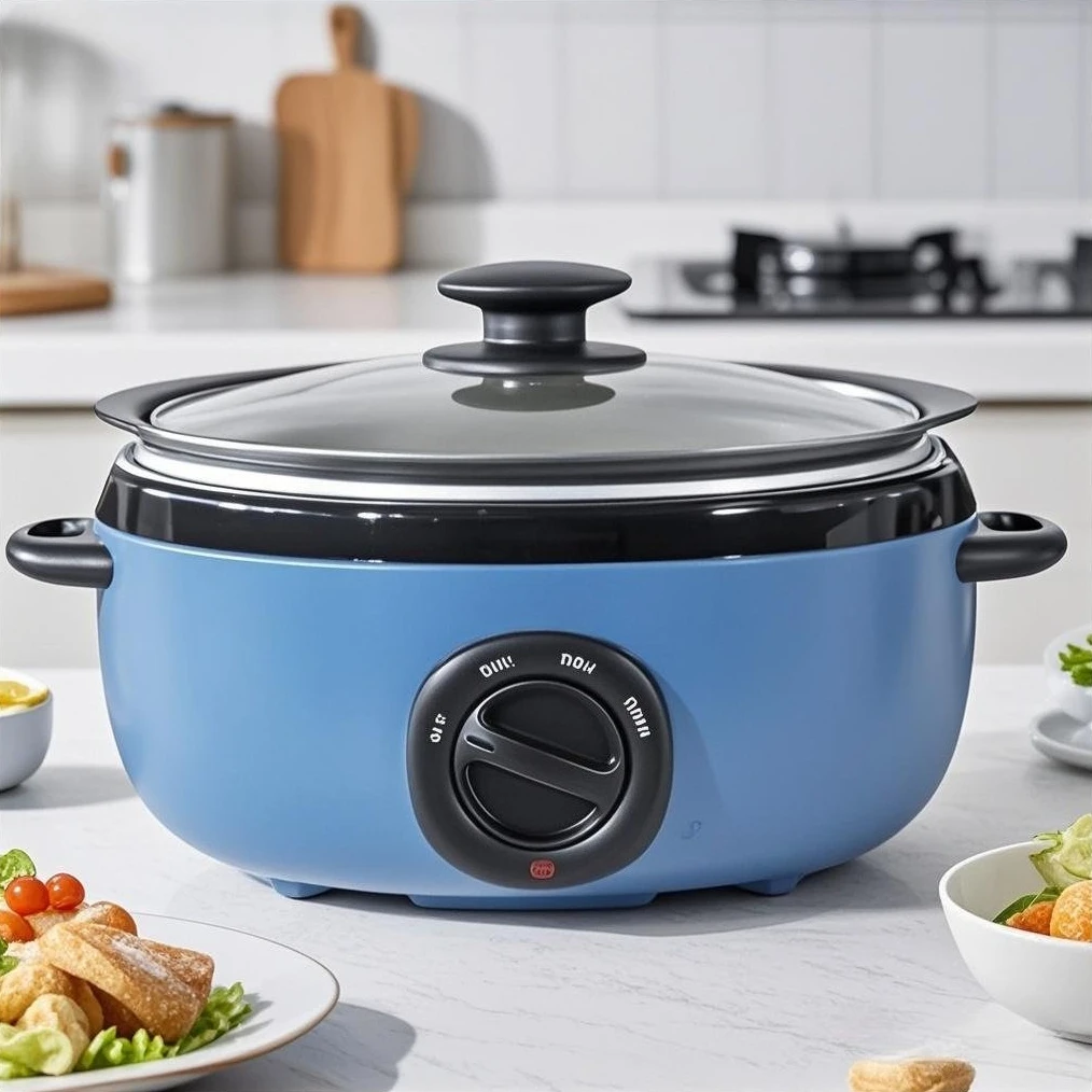 Slow Cooker 6.5 Quart with Glass Lid Adjustable Temperature Food Warmer in Blue
Slow Cooker 6.5 Quart with Glass Lid Adjustable Temperature Food Warmer in Blue