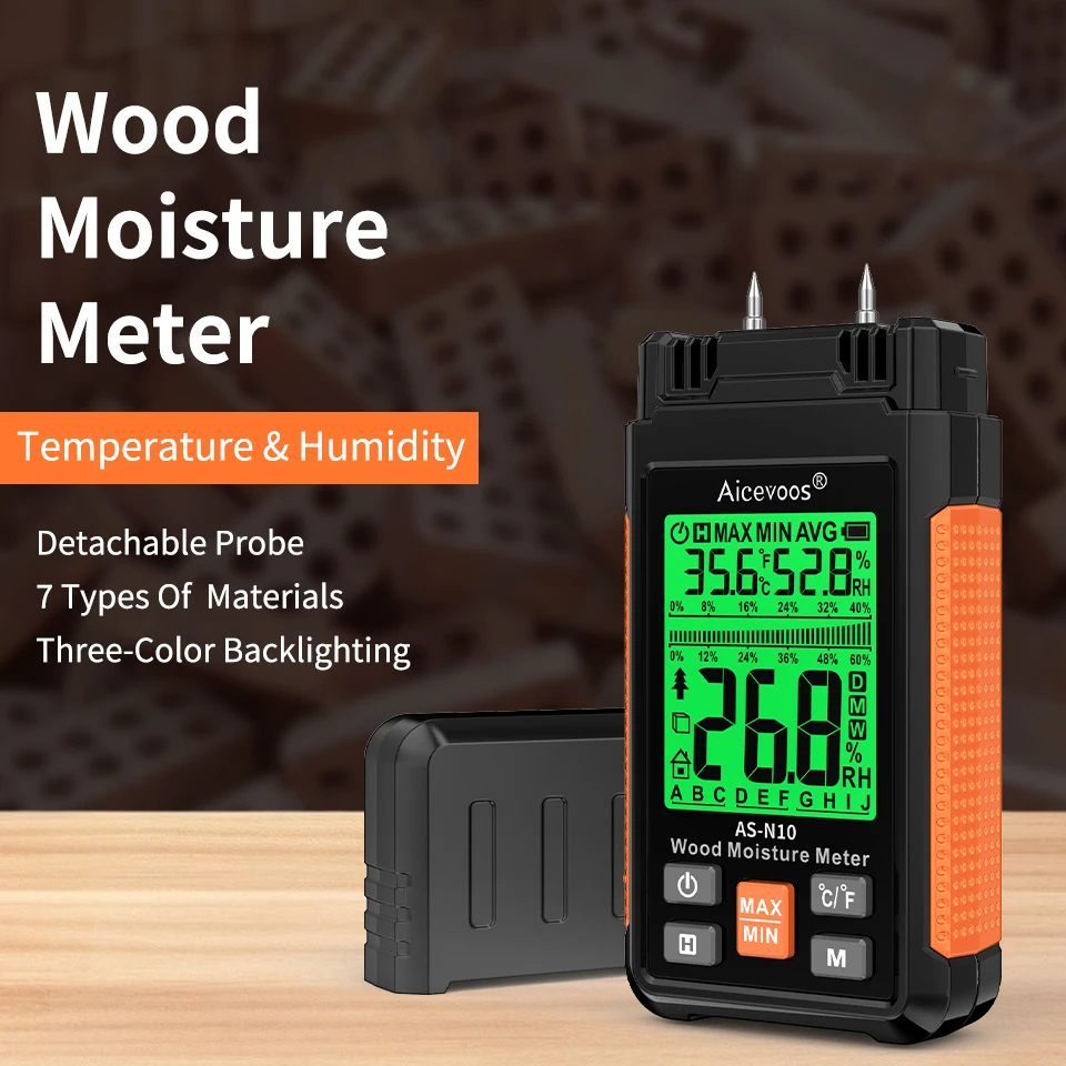Aicevoos Digital Wood Moisture Meter,Needle Type Water Detector,Multiscene Measure Temperature Humidity Probe Tester,Damp Tester
Aicevoos Digital Wood Moisture Meter,Needle Type Water Detector,Multiscene Measure Temperature Humidity Probe Tester,Damp Tester
