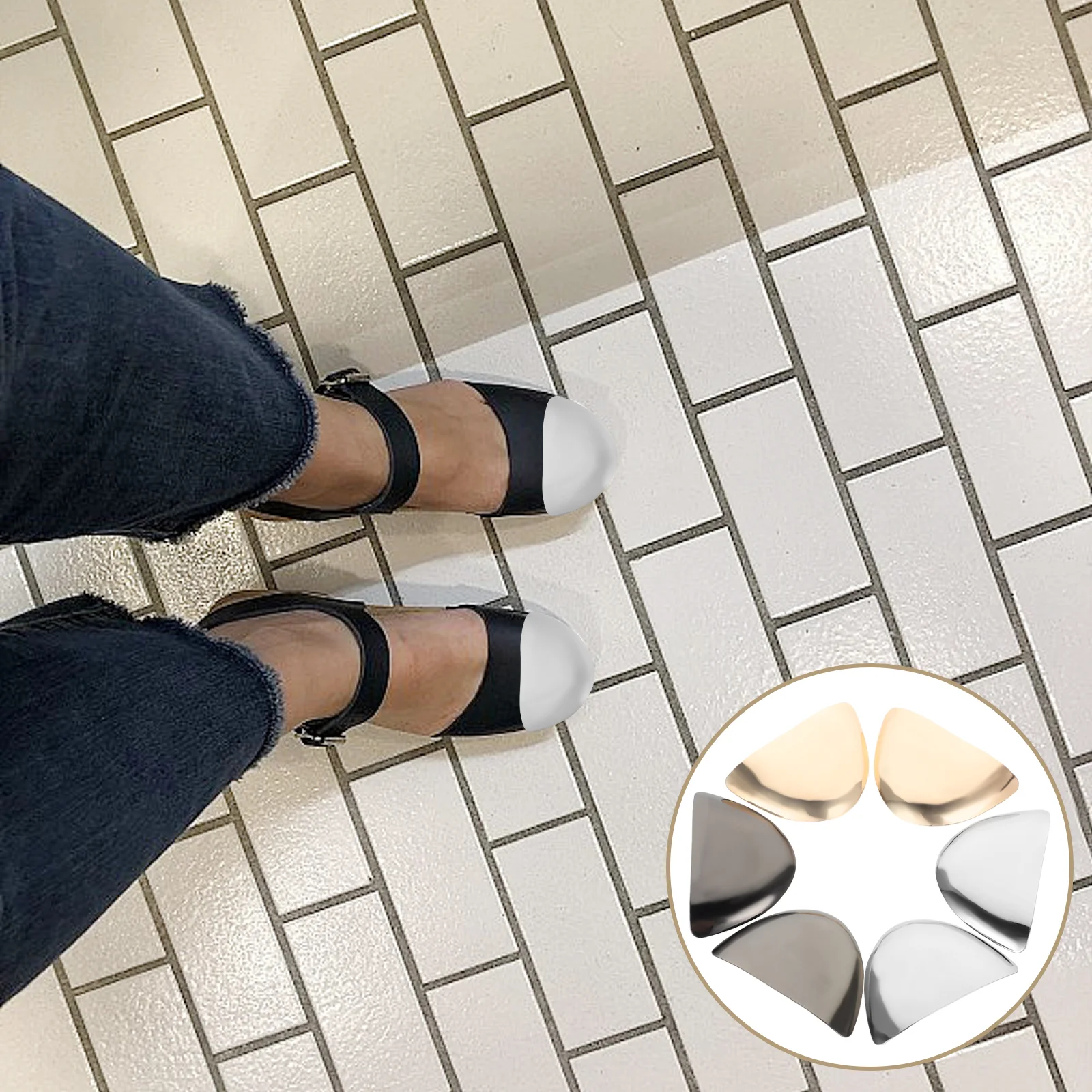 6pcs High Heels Shoe Toe Protectors Metal Tips Covers 3Pairs Gold Silver Color Decorative Caps For Pointed Shoes Repair Kit
6pcs High Heels Shoe Toe Protectors Metal Tips Covers 3Pairs Gold Silver Color Decorative Caps For Pointed Shoes Repair Kit