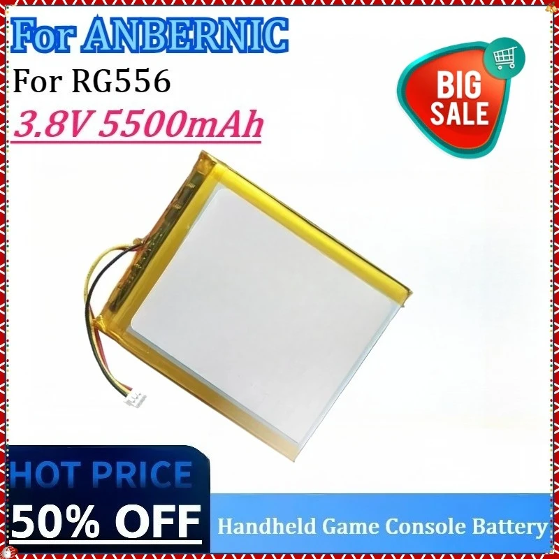 New 3.8V 5500mAh Handheld Game Console Battery For ANBERNIC RG556 High Quality Rechargeable Battery
New 3.8V 5500mAh Handheld Game Console Battery For ANBERNIC RG556 High Quality Rechargeable Battery