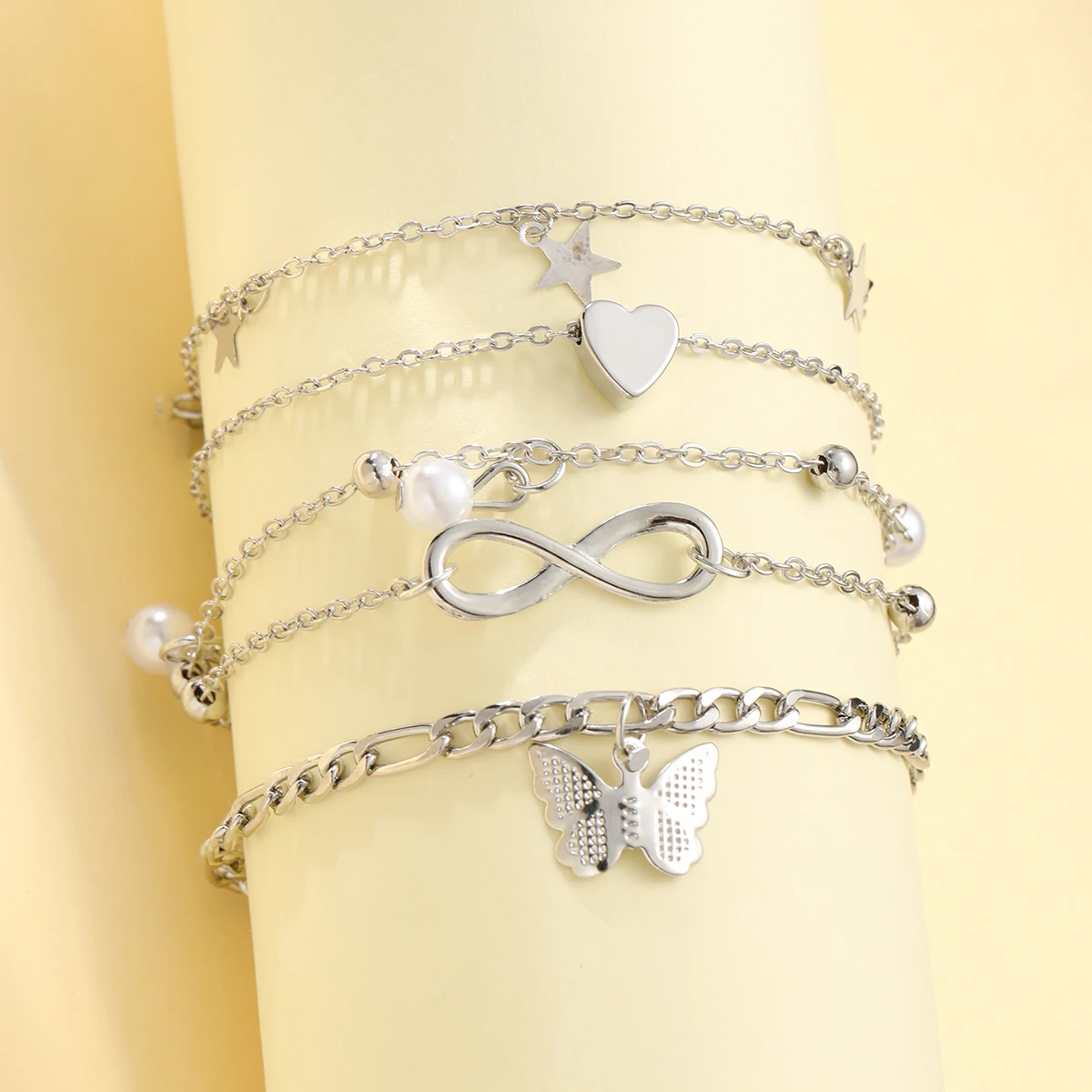 Bohemian Summer Beach Anklet Set For Women Vintage Silver Color Pearl Butterfly Star Heart Pendant Charm Chain On Leg Jewelry jewelry for women ankle bracelet
Bohemian Summer Beach Anklet Set For Women Vintage Silver Color Pearl Butterfly Star Heart Pendant Charm Chain On Leg Jewelry jewelry for women ankle bracelet