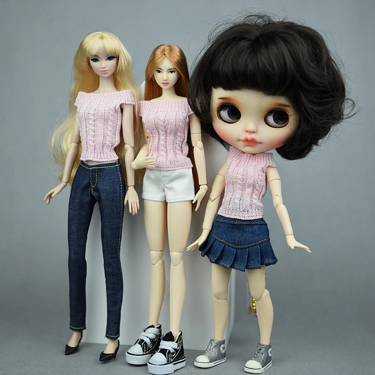 30cm doll clothes / Pink Sweater & Jeans Pants Skirt / knitwear Top Outfit Clothing Set For 1/6 Xinyi Blyth FR ST Doll
30cm doll clothes / Pink Sweater & Jeans Pants Skirt / knitwear Top Outfit Clothing Set For 1/6 Xinyi Blyth FR ST Doll