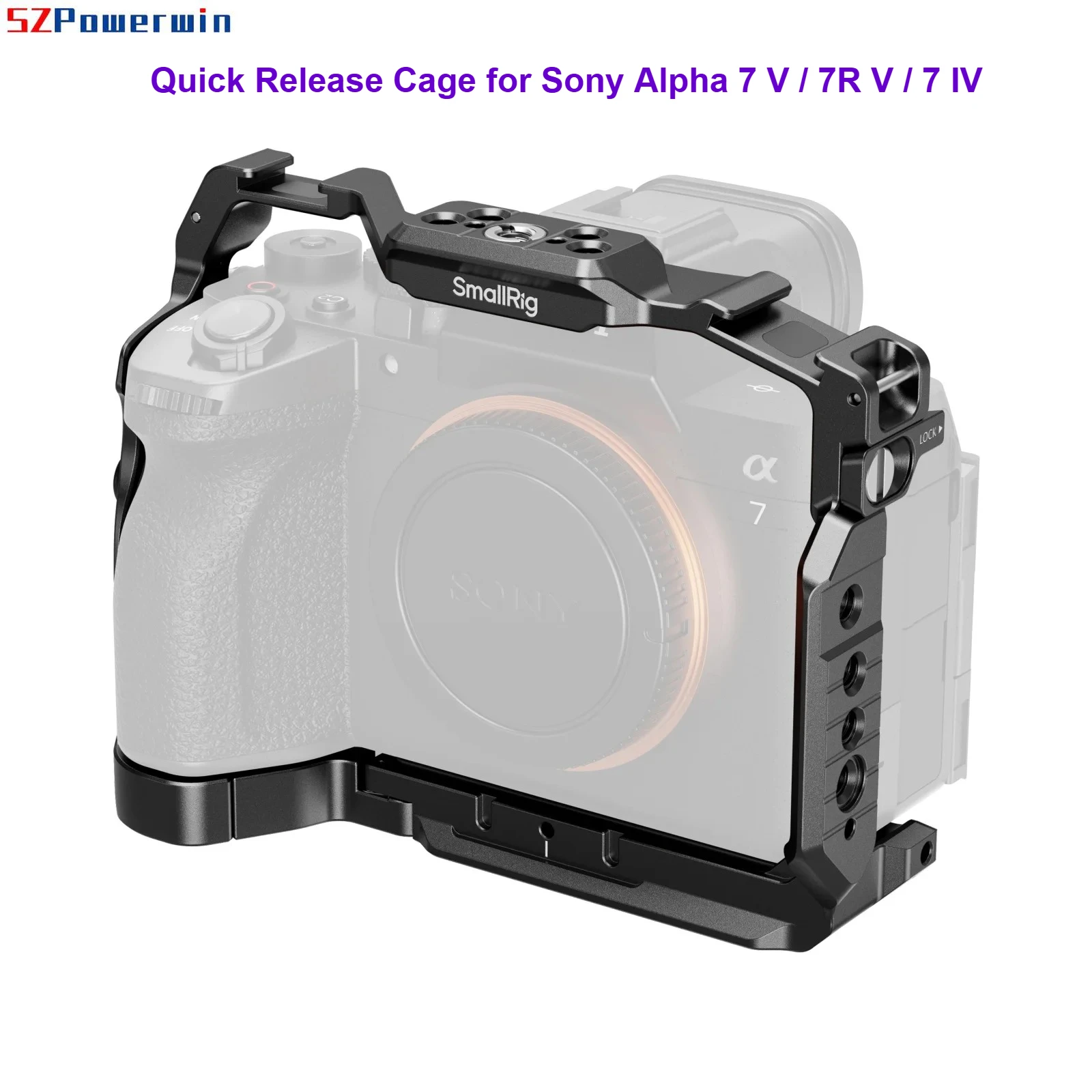SmallRig A7 V/A7R V "HawkLock" Quick Release Cage for Sony Alpha 7 V / 7R V / 7 IV, w Cable Clamp Arca-Swiss Quick Release Plate
SmallRig A7 V/A7R V "HawkLock" Quick Release Cage for Sony Alpha 7 V / 7R V / 7 IV, w Cable Clamp Arca-Swiss Quick Release Plate