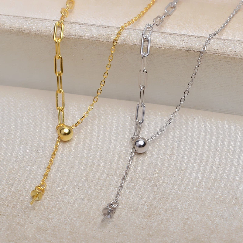 DIY Making Jewelry S925 Sterling Silver Necklace Mountings Findings Jewellery Parts Fittings Accessories NO PEARLS 3pcs/lot
DIY Making Jewelry S925 Sterling Silver Necklace Mountings Findings Jewellery Parts Fittings Accessories NO PEARLS 3pcs/lot