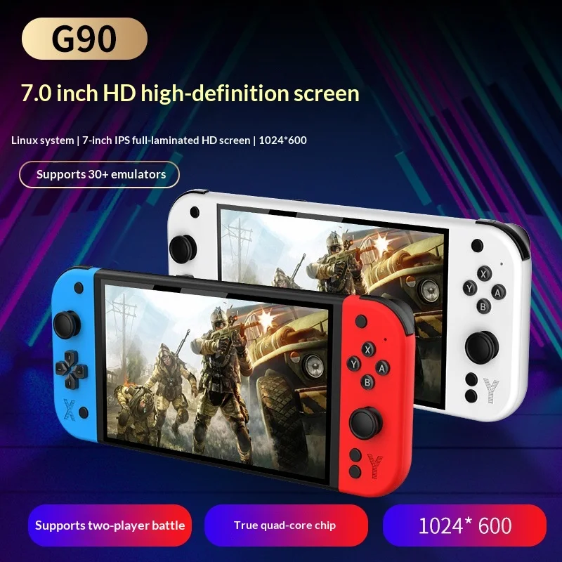 G90 7.0 Inch Portable Handheld Game Console Retro Arcade Gba Game Player Compatible 64g Storage For Travel Kids Adults Gift
G90 7.0 Inch Portable Handheld Game Console Retro Arcade Gba Game Player Compatible 64g Storage For Travel Kids Adults Gift