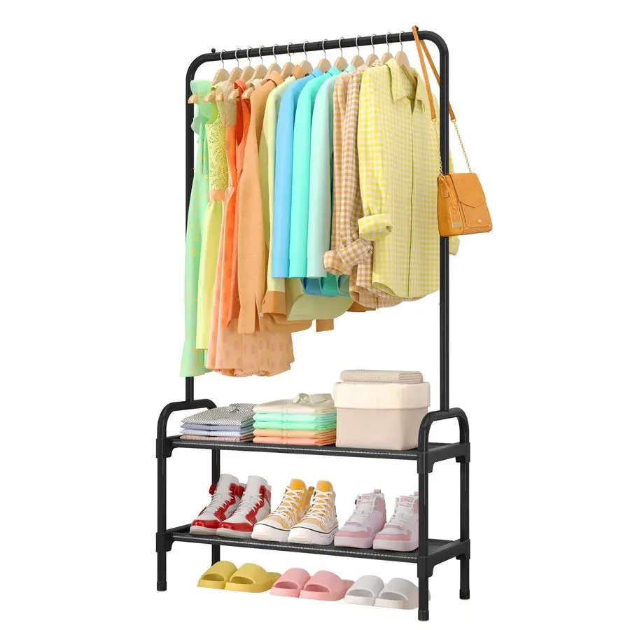 Rack Clothing Rack with 2Tier Shoe Rack and AntiSlip Stopper, Shoe Organizer for Entryway, Bedroom, or Laundry, Black, 29 12.2
Rack Clothing Rack with 2Tier Shoe Rack and AntiSlip Stopper, Shoe Organizer for Entryway, Bedroom, or Laundry, Black, 29 12.2