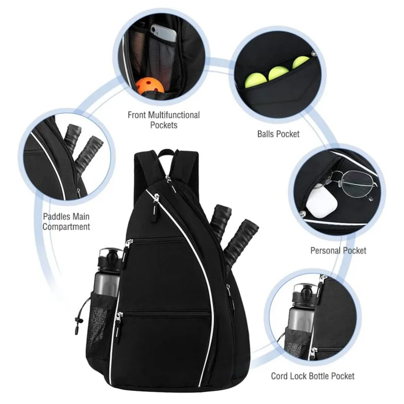 Reversible Pickleball Racket Backpack, Portable Sling Bag for Men & Women, Breathable Storage Bag for Tennis & Badminton Rackets
Reversible Pickleball Racket Backpack, Portable Sling Bag for Men & Women, Breathable Storage Bag for Tennis & Badminton Rackets