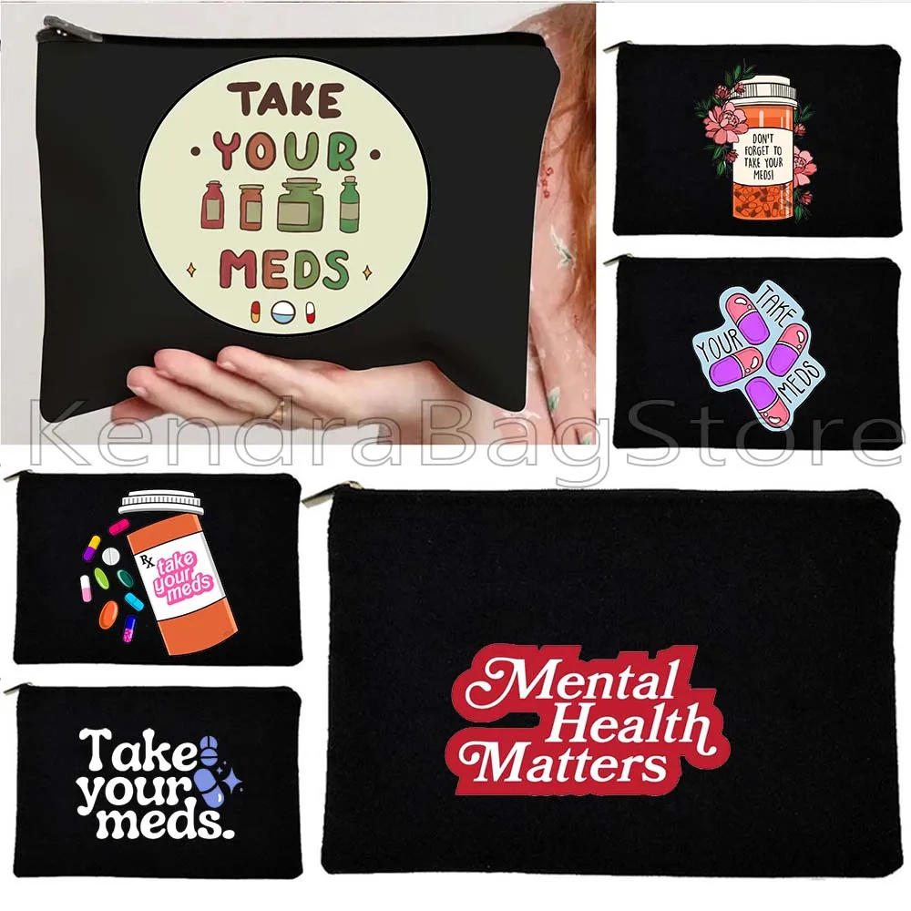 Funny Take Your Meds Mental Health Love Yourself Therapist Canvas Cosmetic Bags Makeup Toilet Storage Pencil Case Zipper Pouch
Funny Take Your Meds Mental Health Love Yourself Therapist Canvas Cosmetic Bags Makeup Toilet Storage Pencil Case Zipper Pouch