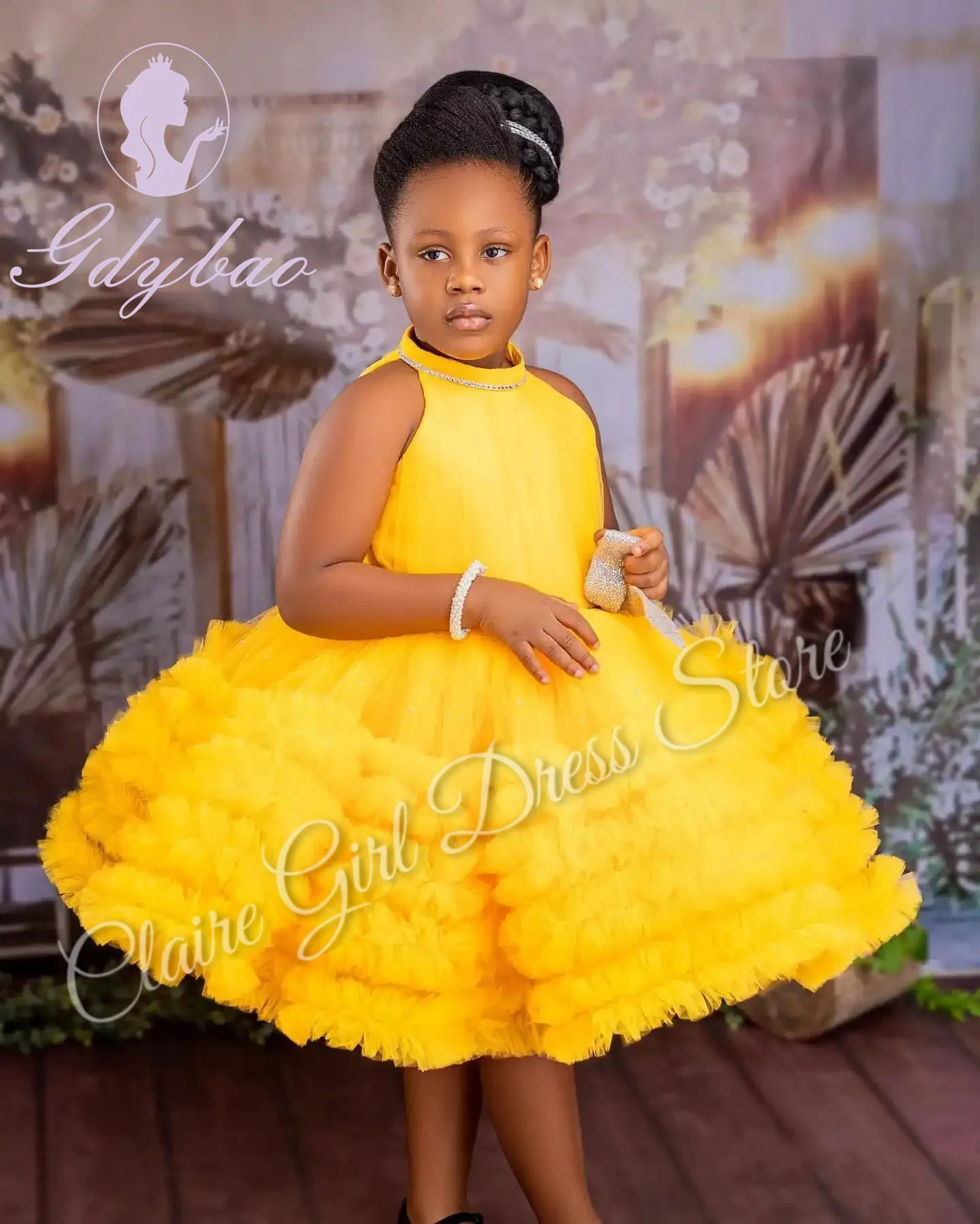 Customized Yellow Flower Girl Dresses For Wedding Puffy With Bow Sleeveless Kids Birthday Party First Communion Ball Gown
Customized Yellow Flower Girl Dresses For Wedding Puffy With Bow Sleeveless Kids Birthday Party First Communion Ball Gown