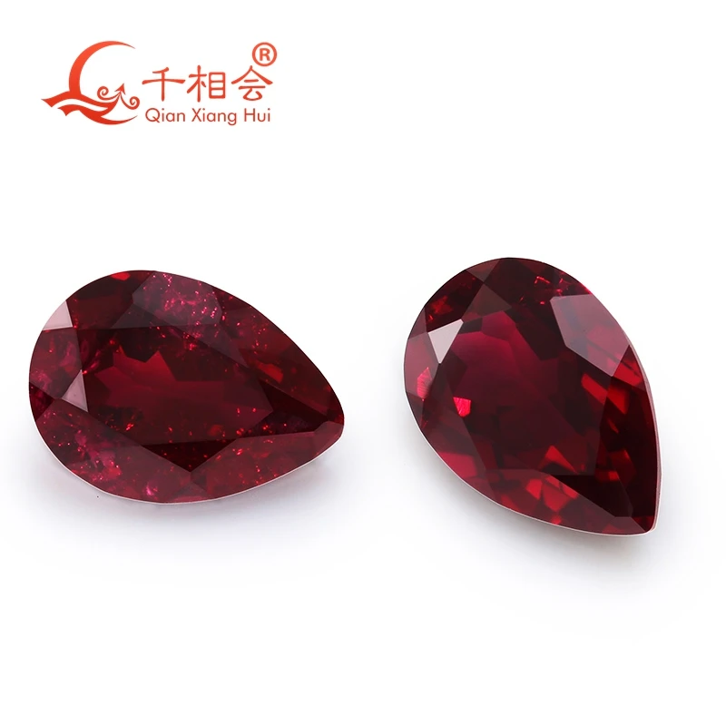 Deep Red Lab-Grown Ruby Color Natural Cut Pear Shaped Loose Gemstone with Minor Cracks And Inclusions
Deep Red Lab-Grown Ruby Color Natural Cut Pear Shaped Loose Gemstone with Minor Cracks And Inclusions