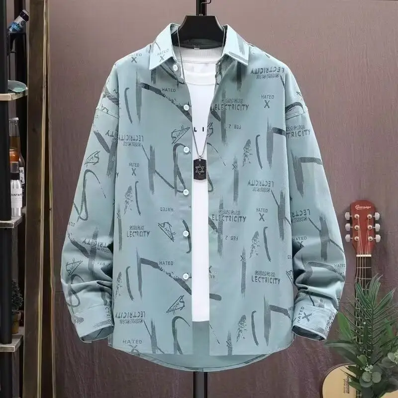 Loose Casual Men's irt New Autumn Faion Small ence Design Sense Top Boys Trendy All-Match Outdoor Wear Long Sve
Loose Casual Men's irt New Autumn Faion Small ence Design Sense Top Boys Trendy All-Match Outdoor Wear Long Sve