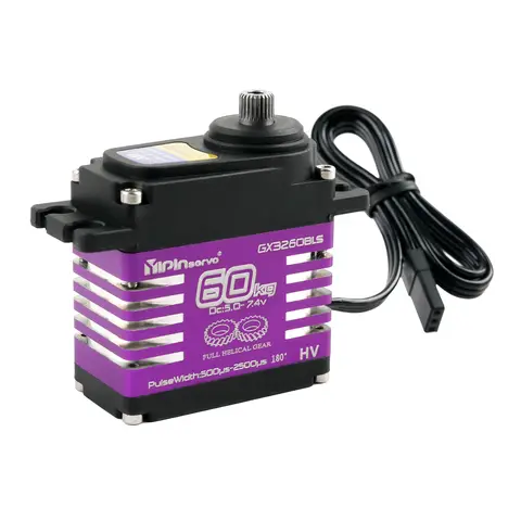 60KG 5.0-7.4V YP3260BLS Servomotor sin escobillas de metal digital 180 ° /270 ° /357 ° /360 °   Servos de alto par, piezas eléctricas, juguetes para robot