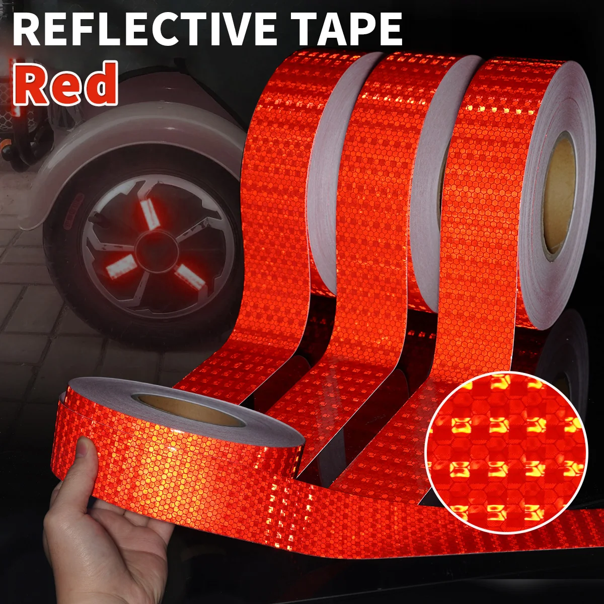 High Visibility Car Sticker Safety Warning Tape Self Adhesive Waterproof Reflective Tape for Bike Truck Accesorry
High Visibility Car Sticker Safety Warning Tape Self Adhesive Waterproof Reflective Tape for Bike Truck Accesorry