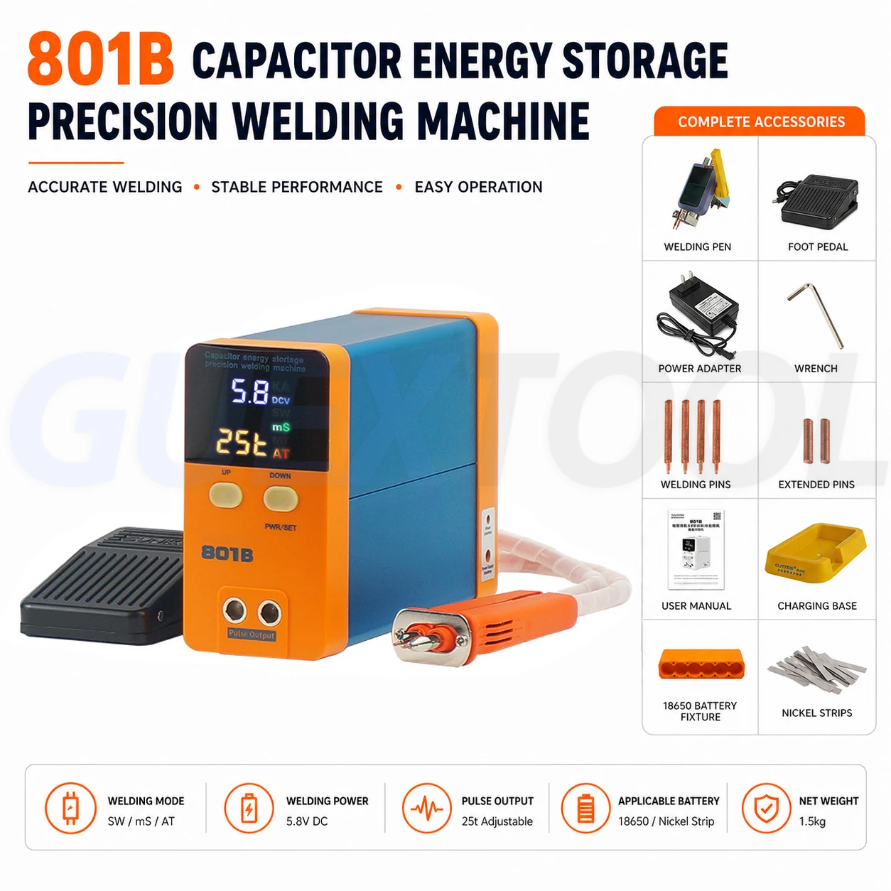 Energy Storage Capacitor Spot Welding Machine Small Foot Operated 18650 Touch Welding Machine Digital Display Pulse Spot Welder
Energy Storage Capacitor Spot Welding Machine Small Foot Operated 18650 Touch Welding Machine Digital Display Pulse Spot Welder