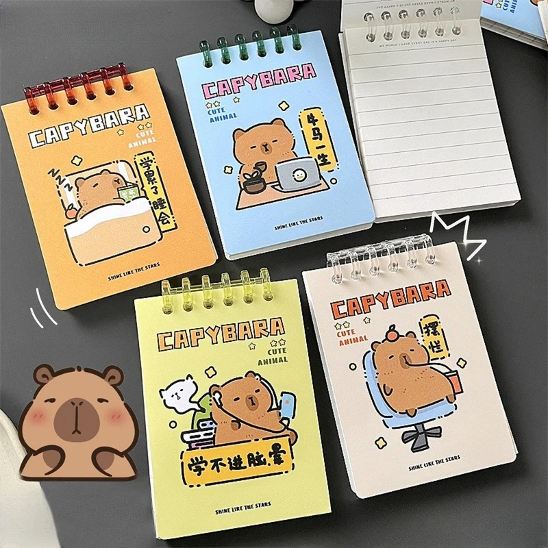 1Pcs Cute Cartoon Capybara A7 Coil Notebook Exercise Book Mini Notebook Portable Diary Handbook Student Stationery Gifts
1Pcs Cute Cartoon Capybara A7 Coil Notebook Exercise Book Mini Notebook Portable Diary Handbook Student Stationery Gifts