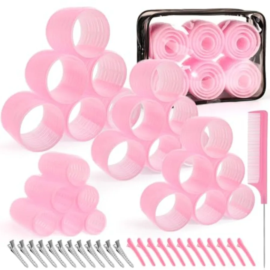 4 Sizes Self-Grip Hair Rollers Set for Long, Short Hair and Bangs - 50 Pcs with Clips 25mm, 36mm, 48mm, 60mm
4 Sizes Self-Grip Hair Rollers Set for Long, Short Hair and Bangs - 50 Pcs with Clips 25mm, 36mm, 48mm, 60mm