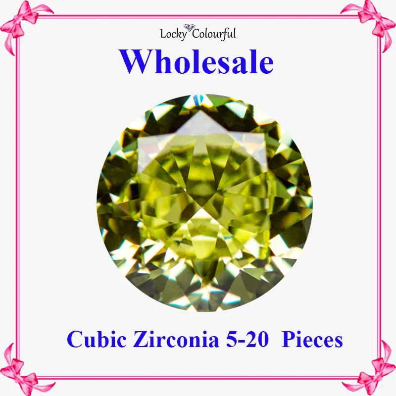 Cubic Zirconia Wholesale Crushed Ice Cut Round Shape Apple Green Color Charms Beads for Jewelry Making Materials No Certificate
Cubic Zirconia Wholesale Crushed Ice Cut Round Shape Apple Green Color Charms Beads for Jewelry Making Materials No Certificate