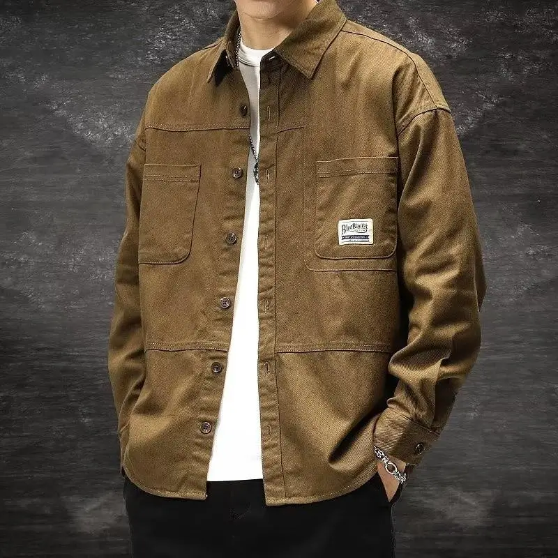 American Style Casual Long Sleeve Workwear Shirt Men's Jacket Coat New Style 2024 Autumn Popular Thickened Retro Shirt
American Style Casual Long Sleeve Workwear Shirt Men's Jacket Coat New Style 2024 Autumn Popular Thickened Retro Shirt