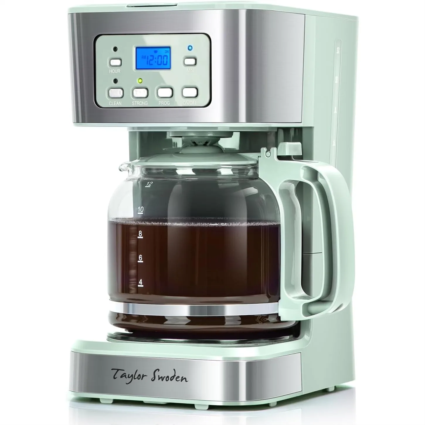 12-Cup Programmable Coffee Maker with Regular & Strong Brew, Drip Coffee Machine for Home & Office, Glass Carafe, Pause & Serve
12-Cup Programmable Coffee Maker with Regular & Strong Brew, Drip Coffee Machine for Home & Office, Glass Carafe, Pause & Serve