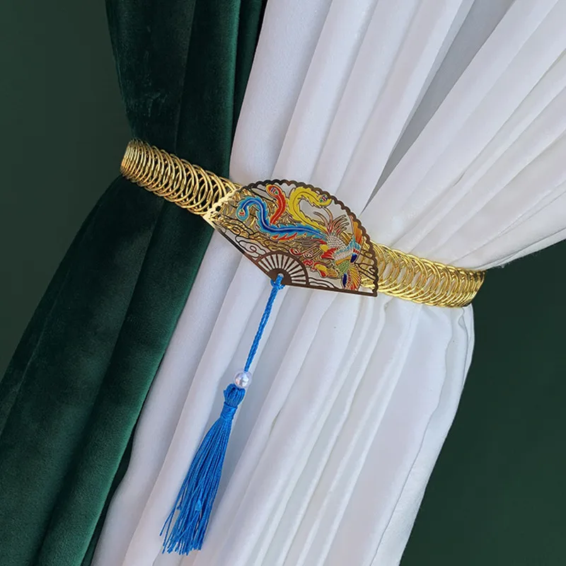 Chinese National Fashion Curtain Buckle Folding Fan Tassel Alloy Storage Colorful Deer Villa Curtain Clip
Chinese National Fashion Curtain Buckle Folding Fan Tassel Alloy Storage Colorful Deer Villa Curtain Clip