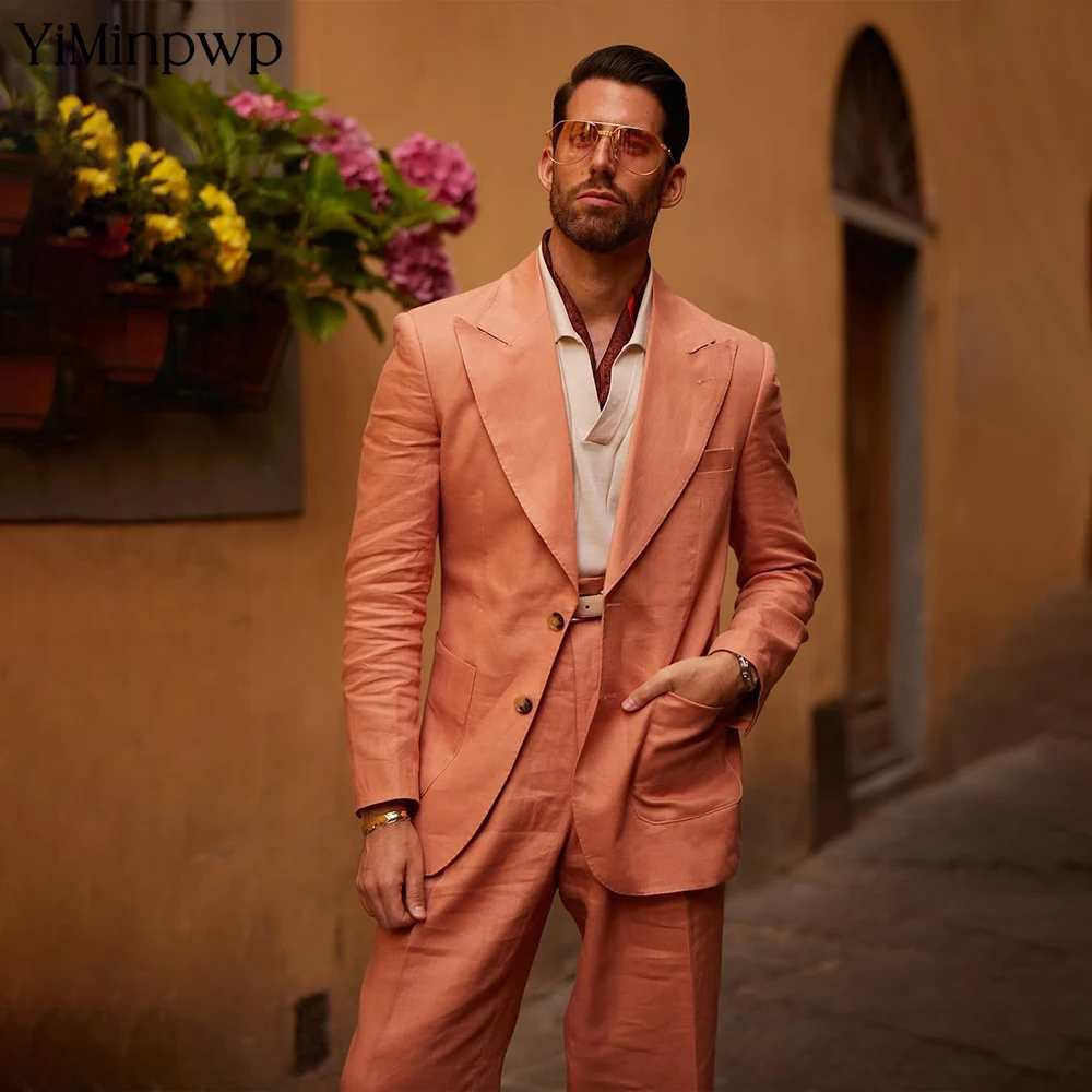 Exquisite Men Suits 2 Piece Summer Single Breasted Peak Lapel Suit Wedding Casual Office Lightweight Groom Tuxedo Party Outfit
Exquisite Men Suits 2 Piece Summer Single Breasted Peak Lapel Suit Wedding Casual Office Lightweight Groom Tuxedo Party Outfit