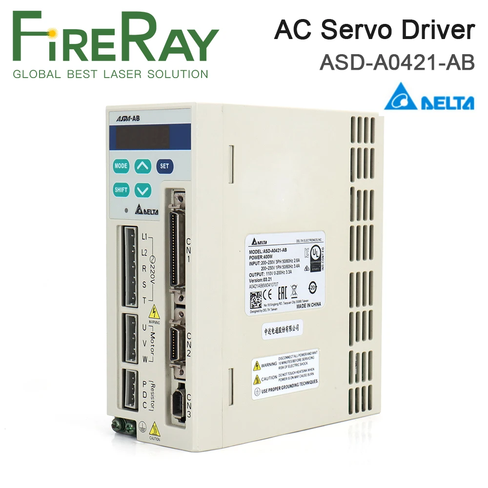 Сервопривод FireRay 400 Вт переменного тока ASD-A0421-AB 100-230 В переменного тока для автоматизированной промышленности
Сервопривод FireRay 400 Вт переменного тока ASD-A0421-AB 100-230 В переменного тока для автоматизированной промышленности