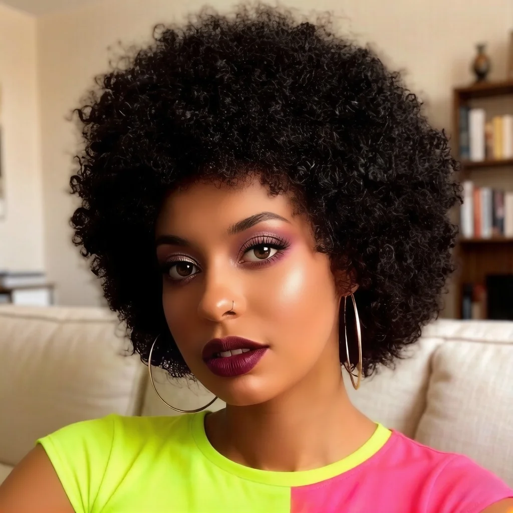 99J Burgundy Afro Kinky Curly Human Hair Wig for Women, Unprocessed Hair Natural Curly Wig, full machine made Wig Natural Hairli
99J Burgundy Afro Kinky Curly Human Hair Wig for Women, Unprocessed Hair Natural Curly Wig, full machine made Wig Natural Hairli