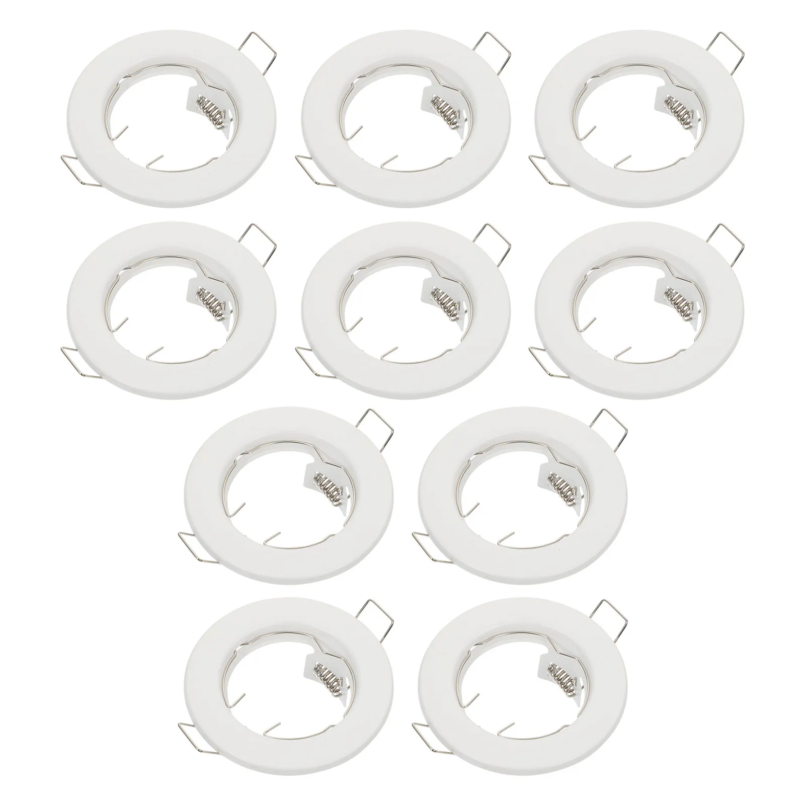 10Pcs Premium Halogen Lamp Cup Spotlight Bracket Frame Heavy-Duty Metal Spotlight Mounting Frame for LED Halogen Bulbs Home
10Pcs Premium Halogen Lamp Cup Spotlight Bracket Frame Heavy-Duty Metal Spotlight Mounting Frame for LED Halogen Bulbs Home