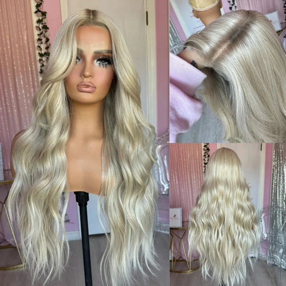 32 Inch HD Lace Front Glueless Wig Platinum Ash Blonde Balayage Colored Wig Heat Resistant Synthetic Wigs For Women 200 Density
32 Inch HD Lace Front Glueless Wig Platinum Ash Blonde Balayage Colored Wig Heat Resistant Synthetic Wigs For Women 200 Density