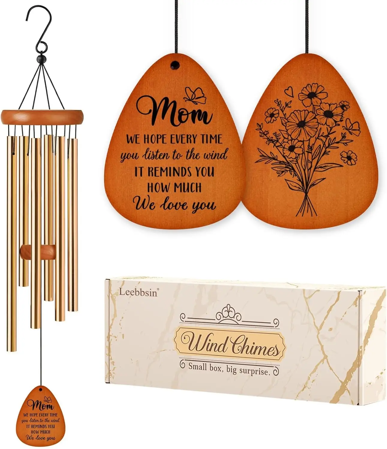 Wind Chime Gifts for Mom, Mother's Day Birthday from Daughter Son, Love Reminder Garden Decor, Aluminum
Wind Chime Gifts for Mom, Mother's Day Birthday from Daughter Son, Love Reminder Garden Decor, Aluminum