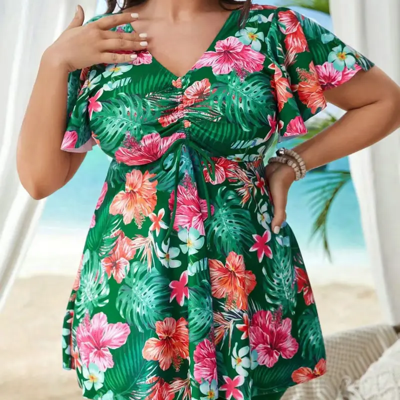 New 2025 Swimsuit Set For Women Plus Size Floral Print V Neck Sexy Backless Two Piece Swimsuit
New 2025 Swimsuit Set For Women Plus Size Floral Print V Neck Sexy Backless Two Piece Swimsuit