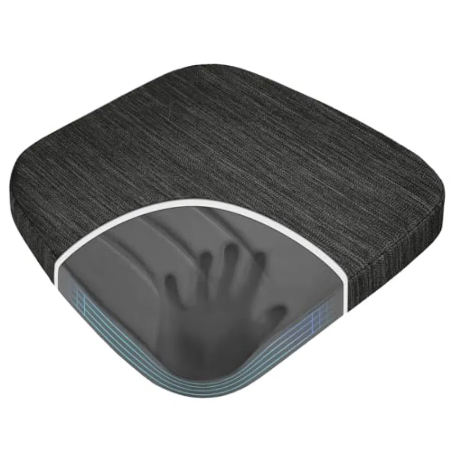 Kitchen Chair Cushions, Dual-Layer Patented Design Molded Memory Foam Dining Chair Pads with Ties and Washable Cover, 17" x 16"
Kitchen Chair Cushions, Dual-Layer Patented Design Molded Memory Foam Dining Chair Pads with Ties and Washable Cover, 17" x 16"