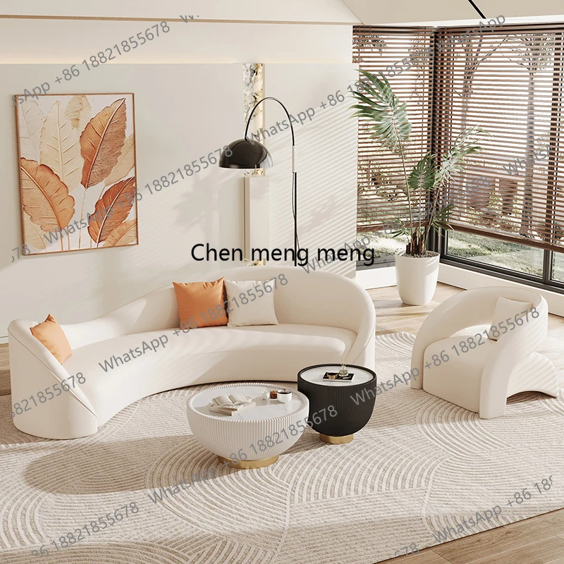 Nordic Cream Style Beauty Salon Sofa Modern Creative Living Room Rest Area Curved Sofa Commercial Furniture Beauty Salons
Nordic Cream Style Beauty Salon Sofa Modern Creative Living Room Rest Area Curved Sofa Commercial Furniture Beauty Salons