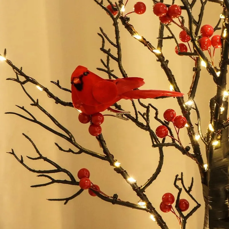 Holiday Vintage Glowing Tree with Cardinals LED Christmas Red Berry Tree Light Miniature Figurines for Xmas Party Decor
Holiday Vintage Glowing Tree with Cardinals LED Christmas Red Berry Tree Light Miniature Figurines for Xmas Party Decor