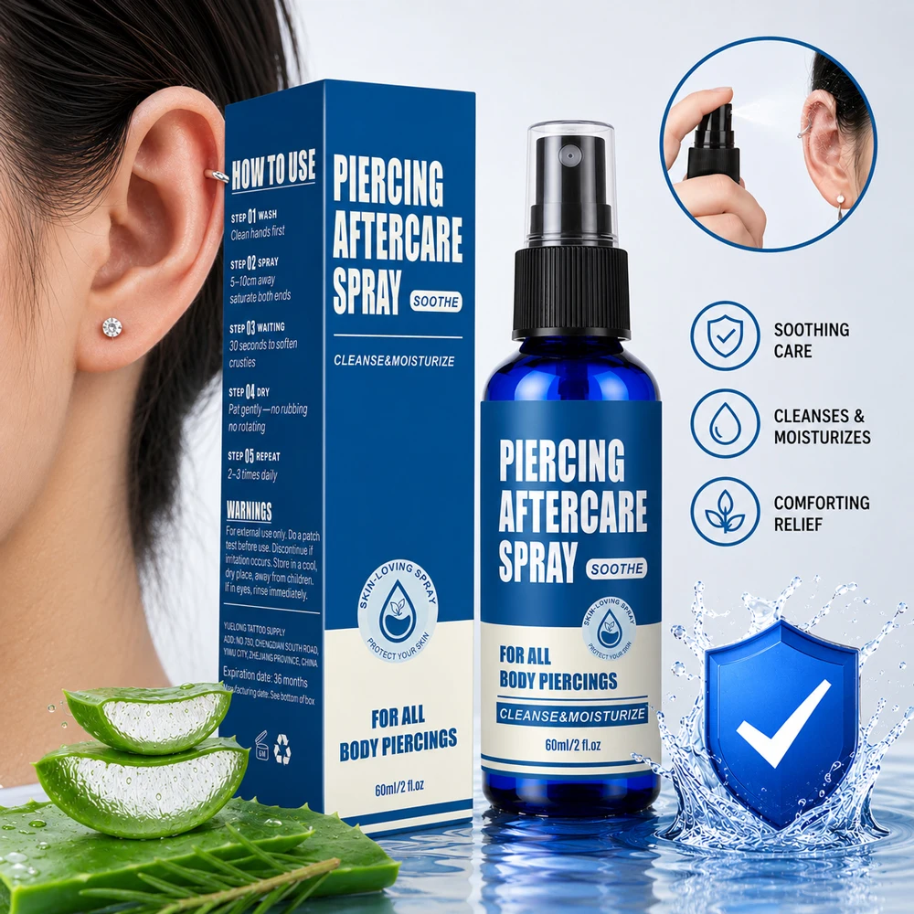 Piercing After Care Spray Piercing Solution Gently Cleanses Soothing for Piercings Cleaner Ear Belly Nose Tattoo Accessories
Piercing After Care Spray Piercing Solution Gently Cleanses Soothing for Piercings Cleaner Ear Belly Nose Tattoo Accessories