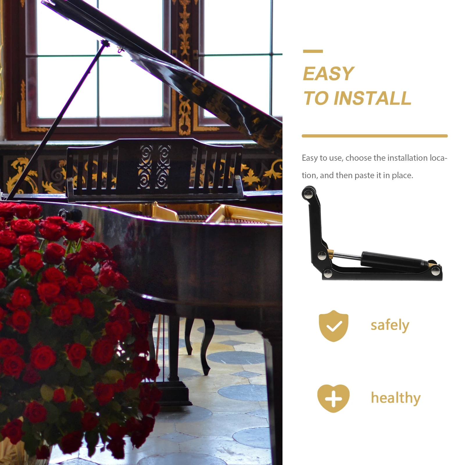 Piano Cover Buffer Anti Pinch Accessory Slow Fall Device Music Instrument Anti-pressure Abs Rubber Retarder 
Piano Cover Buffer Anti Pinch Accessory Slow Fall Device Music Instrument Anti-pressure Abs Rubber Retarder