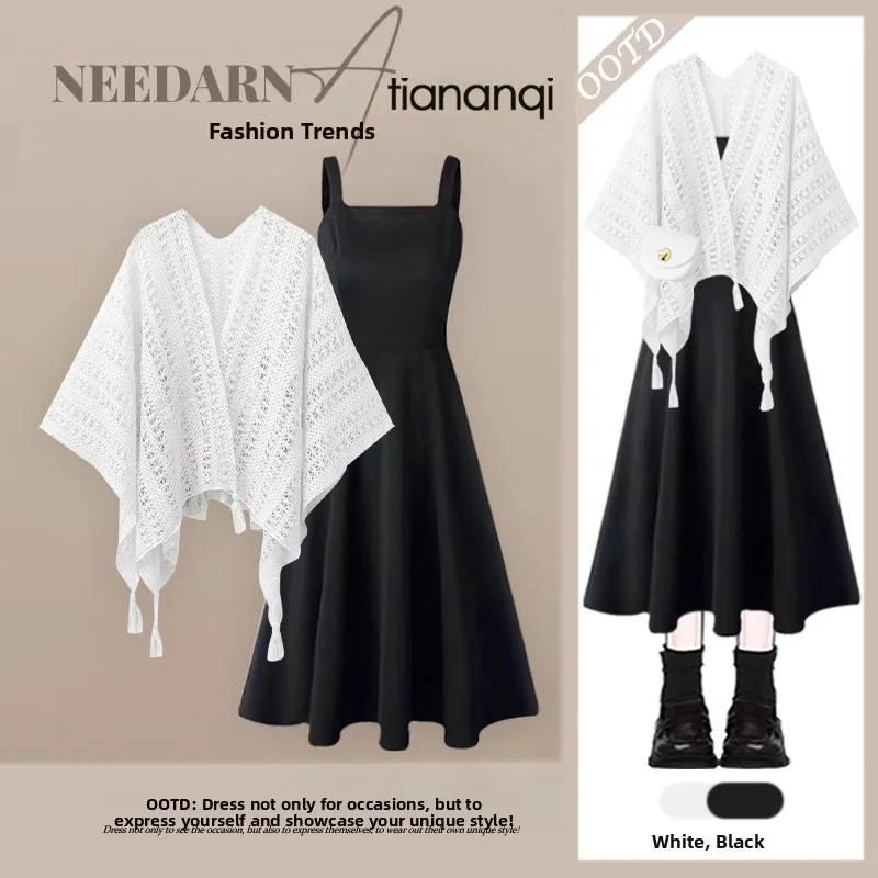 Summer New Sle Yunnan Tourism Sunscreen Cloak oulder Pads Slimming Strap Dr Two-Piece Set Long Sve V-Ne Cover-Up
Summer New Sle Yunnan Tourism Sunscreen Cloak oulder Pads Slimming Strap Dr Two-Piece Set Long Sve V-Ne Cover-Up