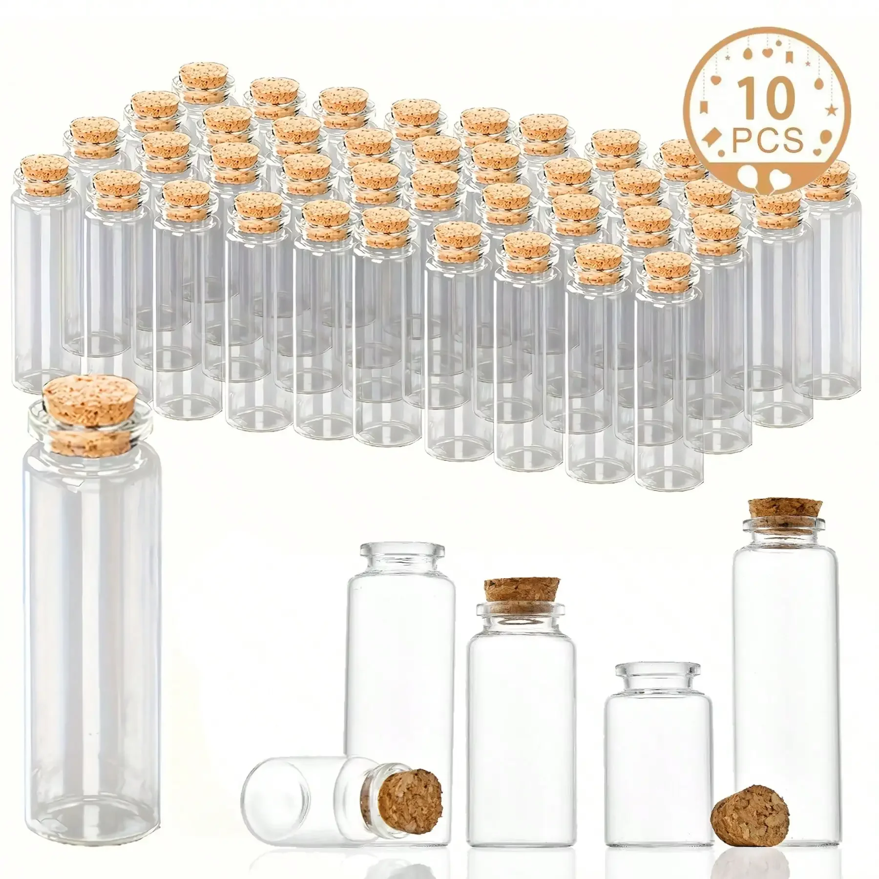 Portable Mini Bottled Storage Jar, Practical Cork Sealed Glass Jar, High Airtightness Compact Glass Bottle, The perfect little gift
Portable Mini Bottled Storage Jar, Practical Cork Sealed Glass Jar, High Airtightness Compact Glass Bottle, The perfect little gift